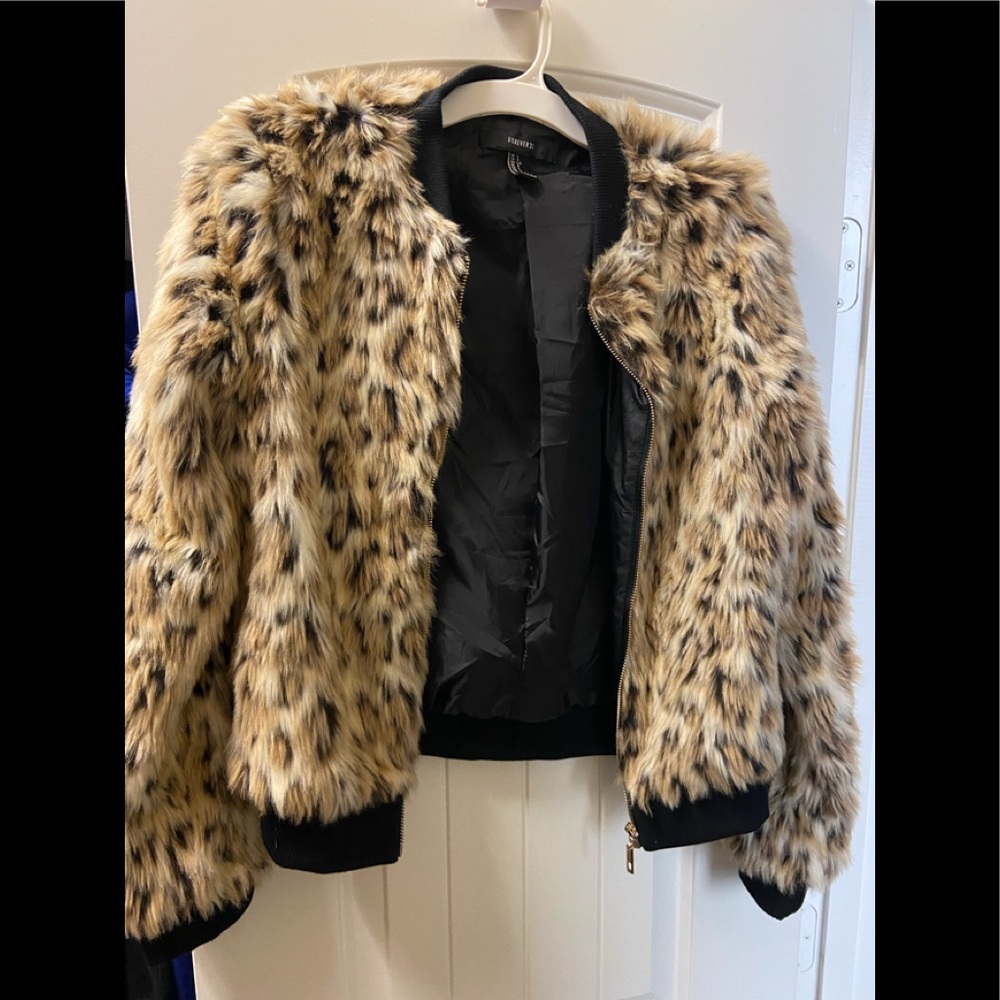 Faux fur cheetah jacket